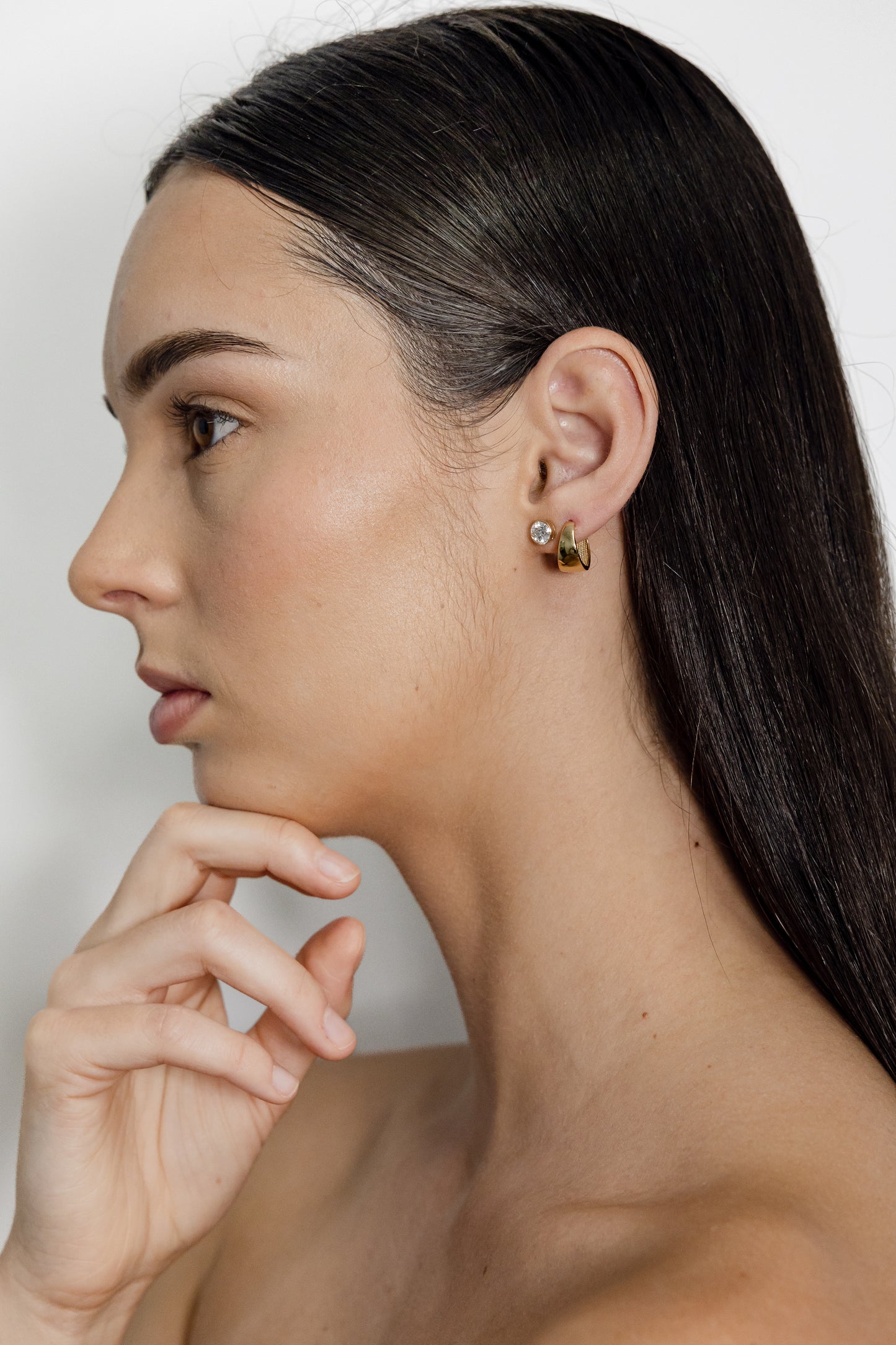 Taper Huggies – Yellow Gold